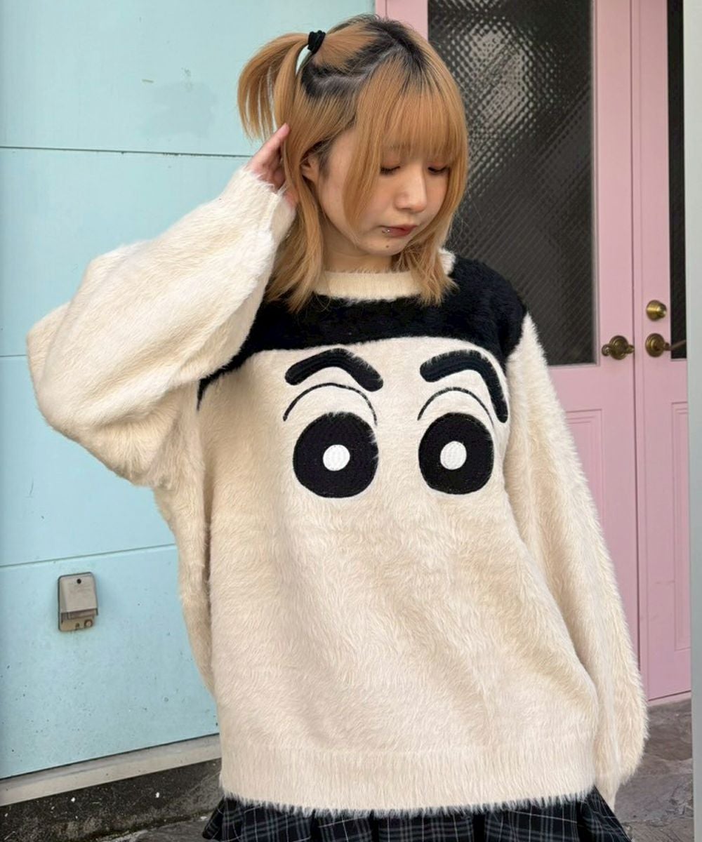 クレヨンしんちゃん】ふわふわ フェイス KNIT | Candy Stripper