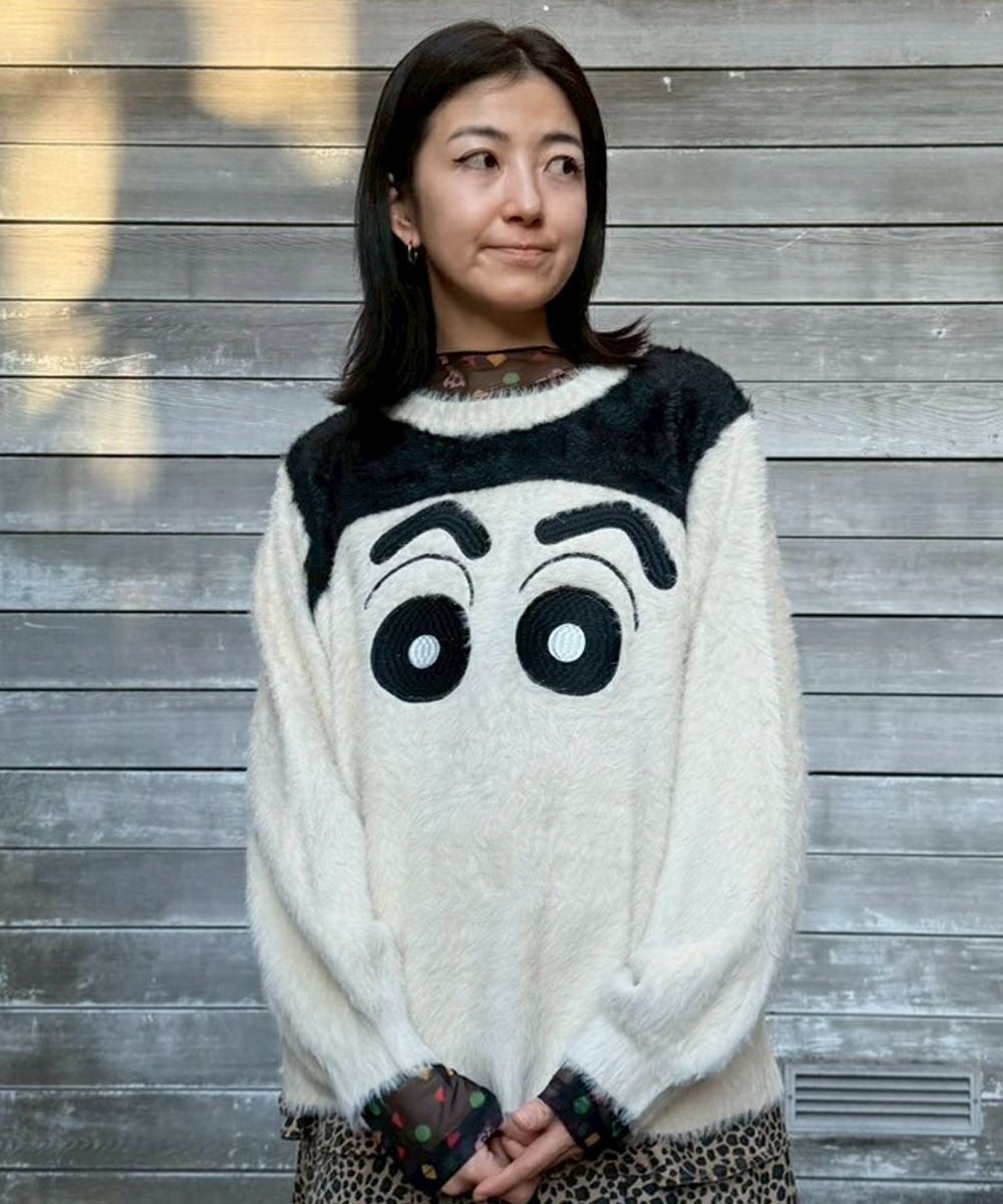 クレヨンしんちゃん】ふわふわ フェイス KNIT | Candy Stripper