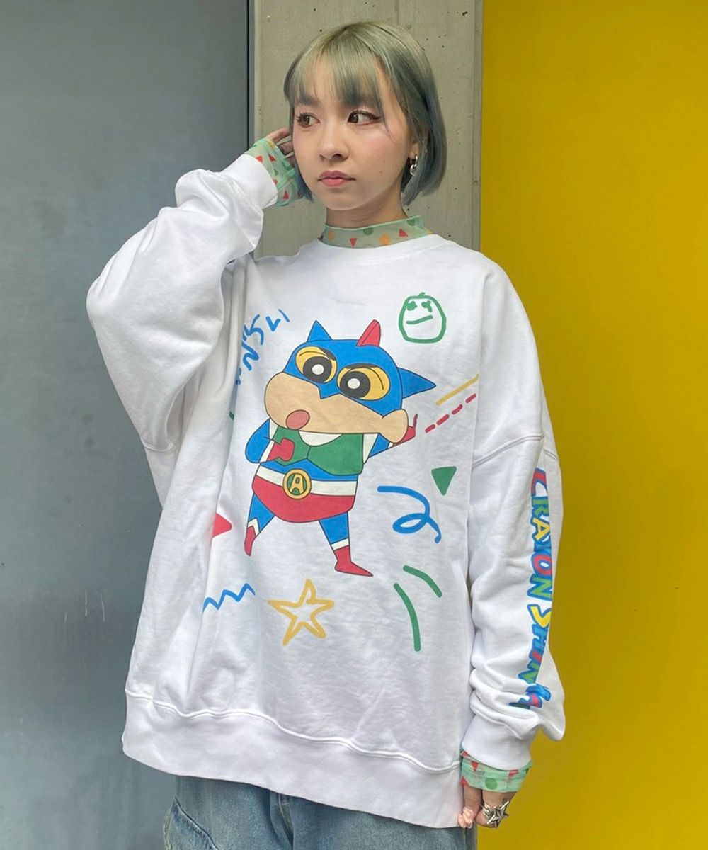 クレヨンしんちゃん】しんのすけ ラクガキ SWEAT | Candy Stripper