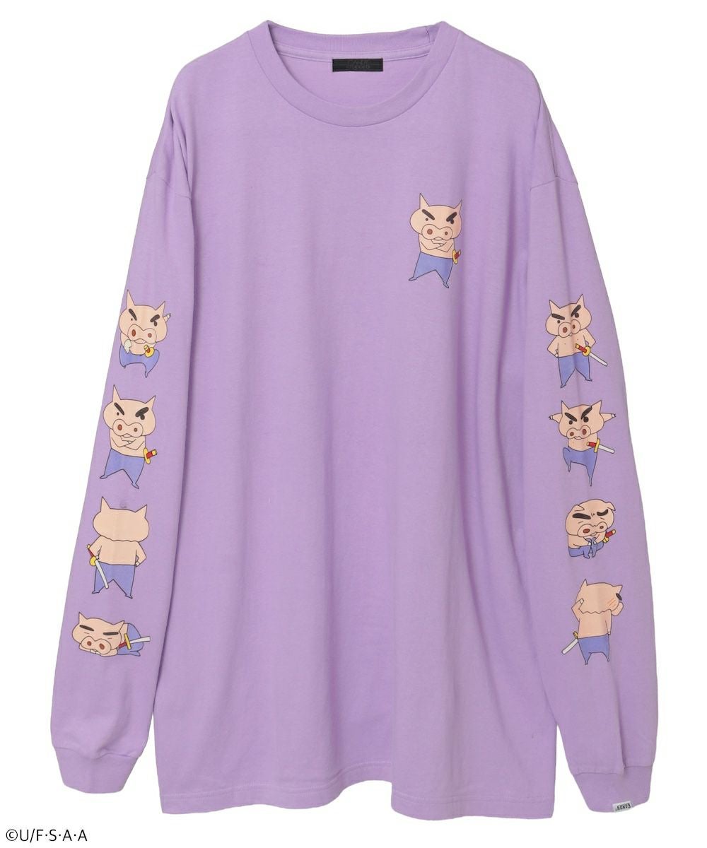 クレヨンしんちゃん】ぶりぶりざえもんがいっぱい L/S TEE | Candy