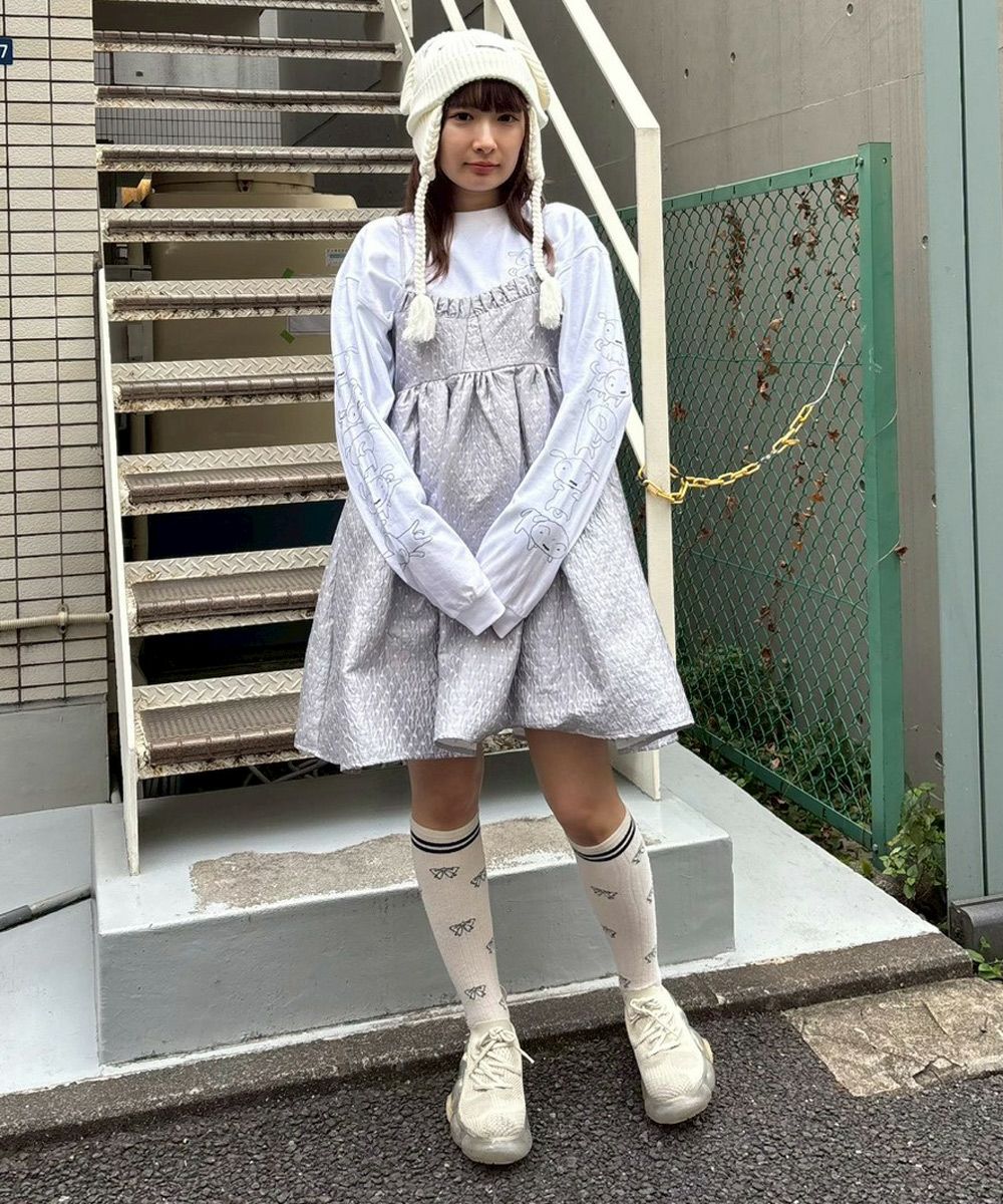 クレヨンしんちゃん】シロがいっぱいL/S TEE | Candy Stripper