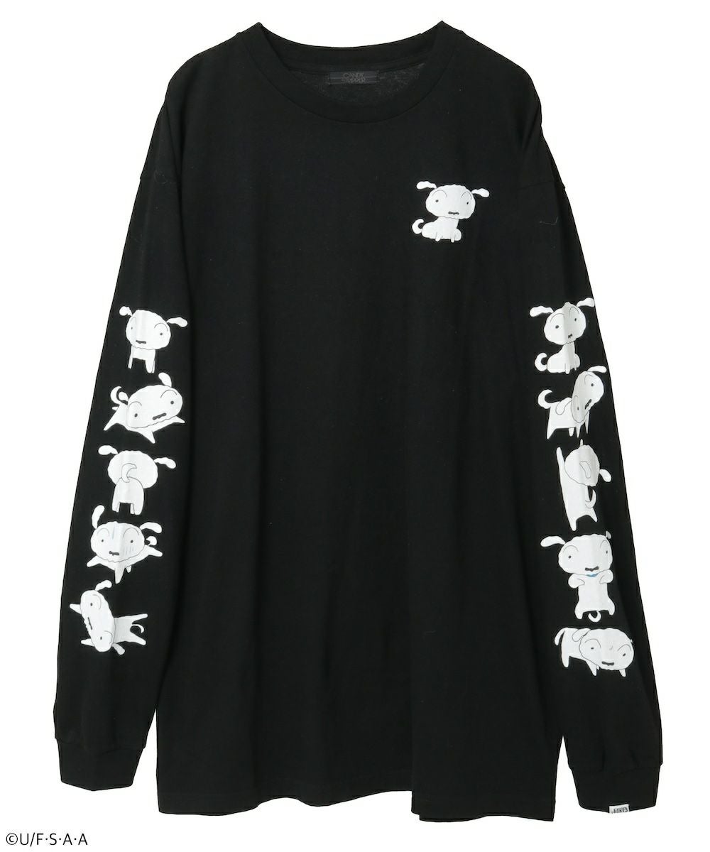 クレヨンしんちゃん】シロがいっぱいL/S TEE | Candy Stripper