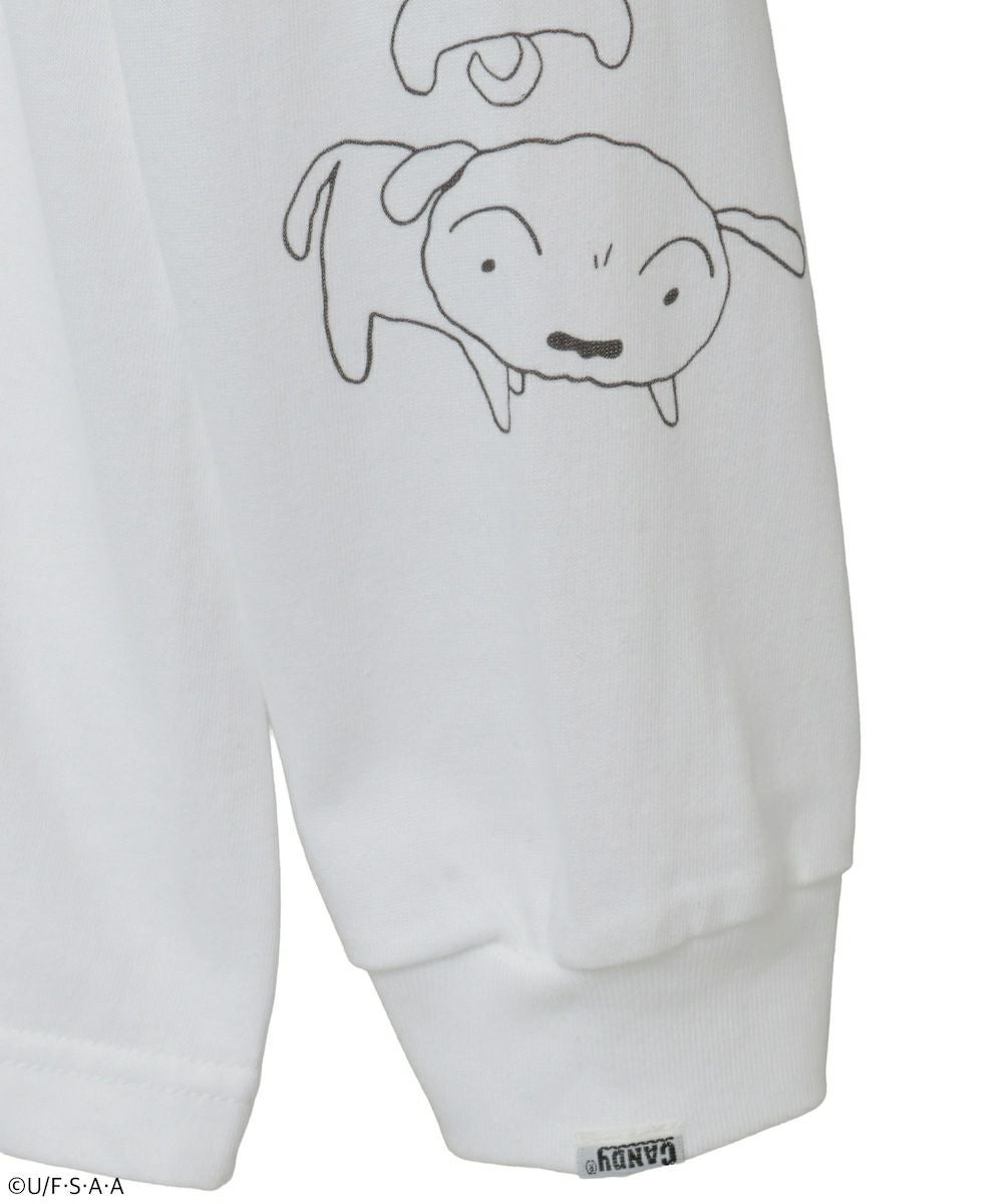 クレヨンしんちゃん】シロがいっぱいL/S TEE | Candy Stripper
