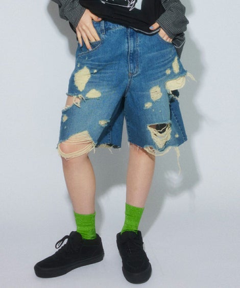 STUDS CURVE DENIM PANTS | Candy Stripper（キャンディ ストリッパー 