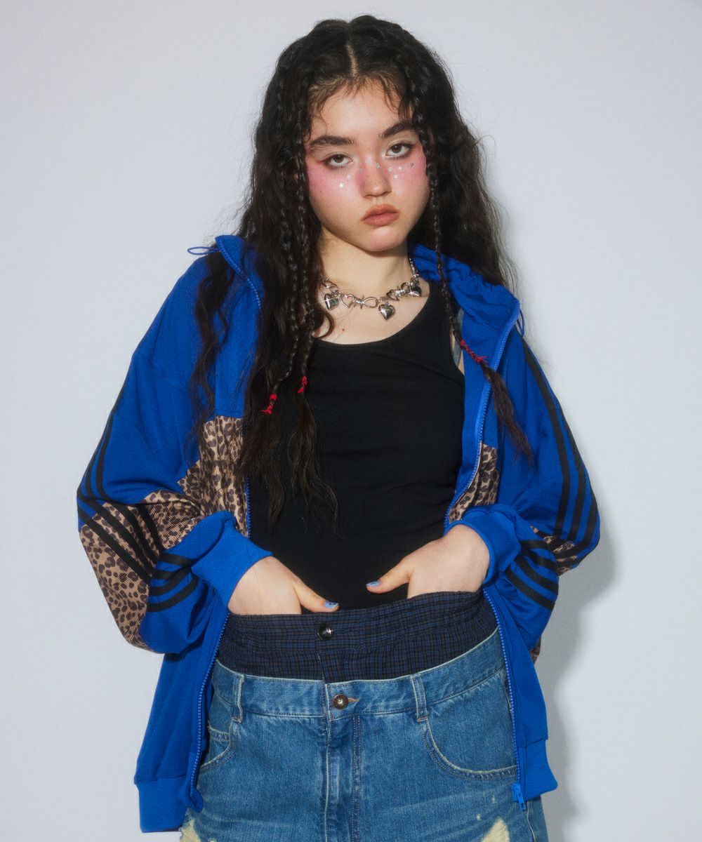 TATTERED LAYERED DENIM HALF PANTS | Candy Stripper（キャンディ