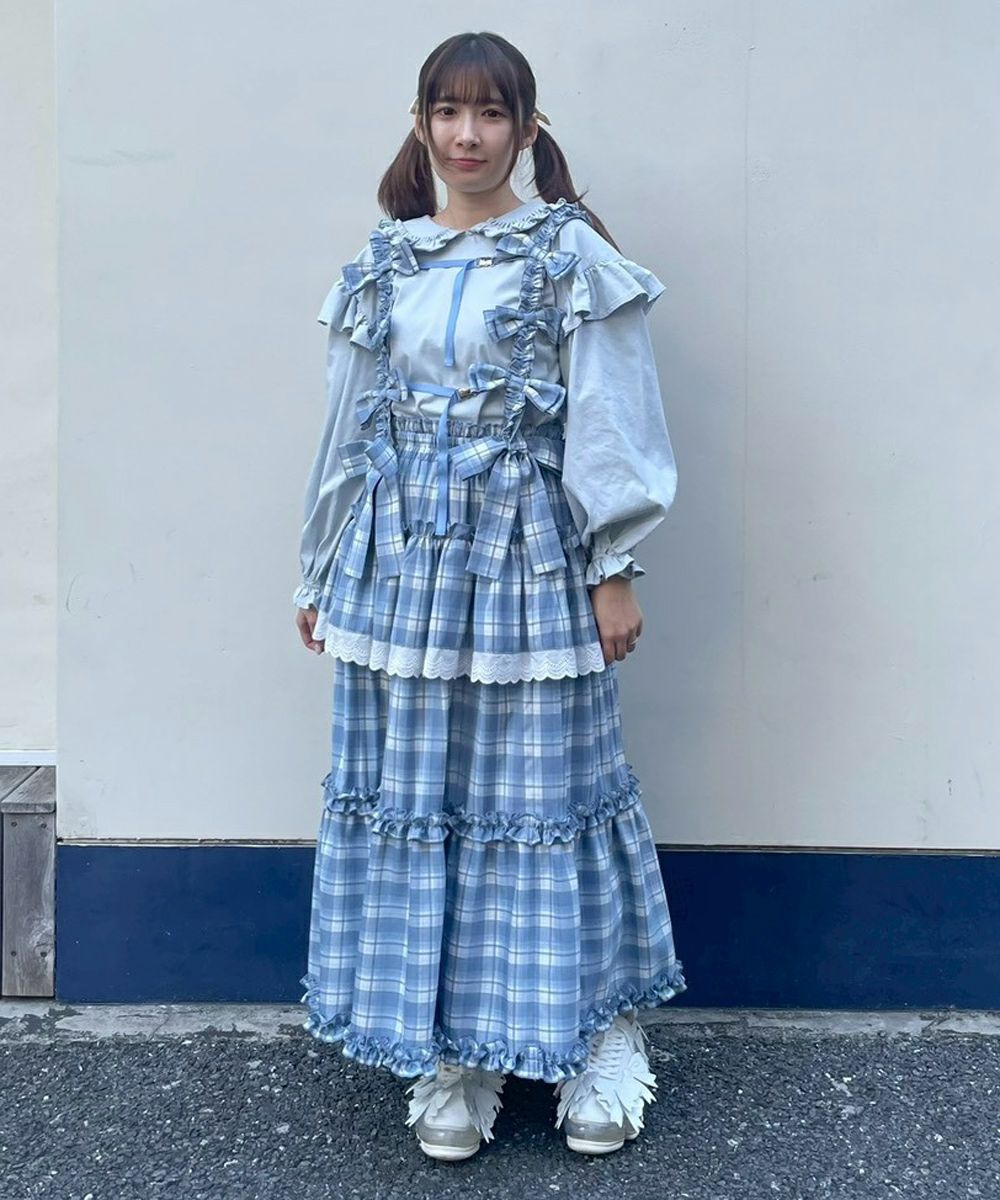 AFTERNOON TIERED FRILL SKIRT | Candy Stripper（キャンディ