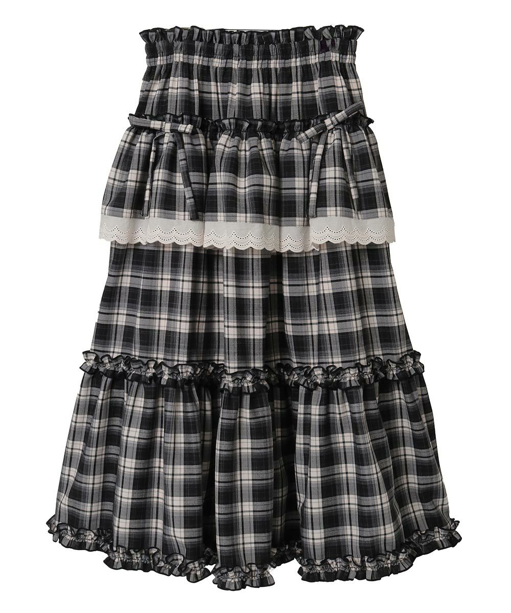 AFTERNOON TIERED FRILL SKIRT | Candy Stripper（キャンディ