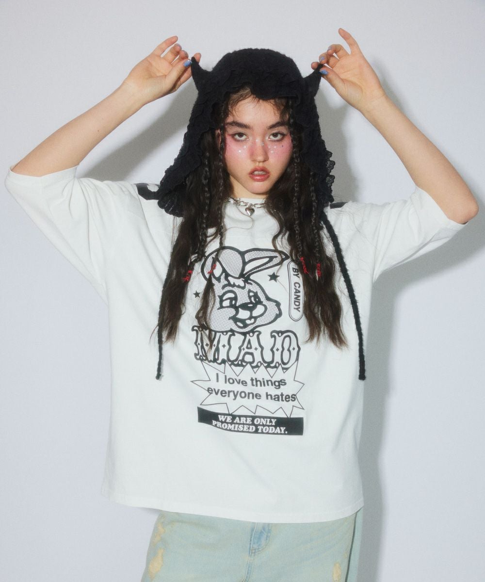 ANYTHING CAT PIGMENT TOPS | Candy Stripper（キャンディ
