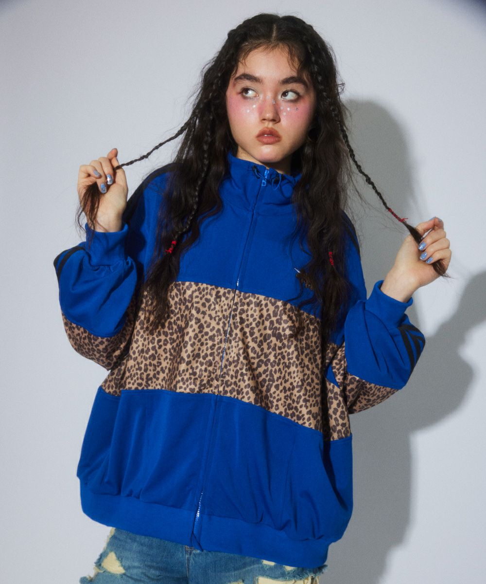 candystripper BRAVEダイナソージャージーブルゾン　ブルー完売品 BRAVE DINOSAUR JERSEY BLOUSON | Candy Stripper（キャンディ