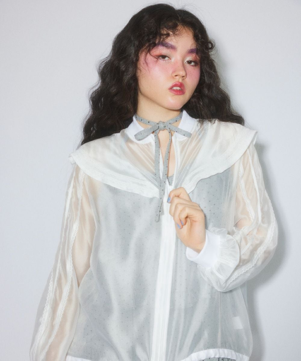 SHEER SAILOR BLOUSON | Candy Stripper（キャンディ ストリッパー