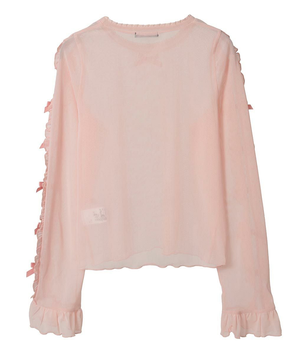 DOLLY RIBBON TULLE FRILL TOPS | Candy Stripper（キャンディ