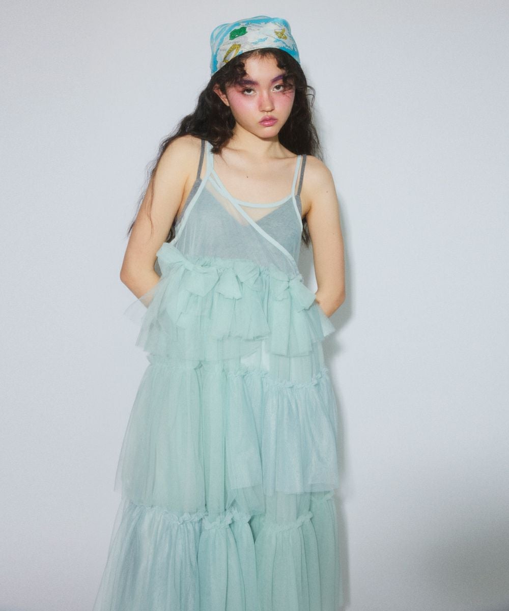 RIBBON RIBBON TULLE ONE-PIECE | Candy Stripper（キャンディ
