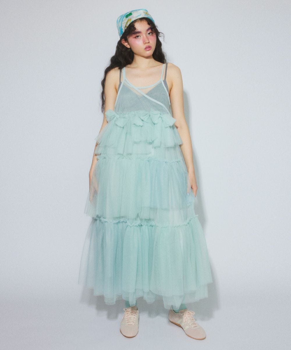 RIBBON RIBBON TULLE ONE-PIECE | Candy Stripper（キャンディ