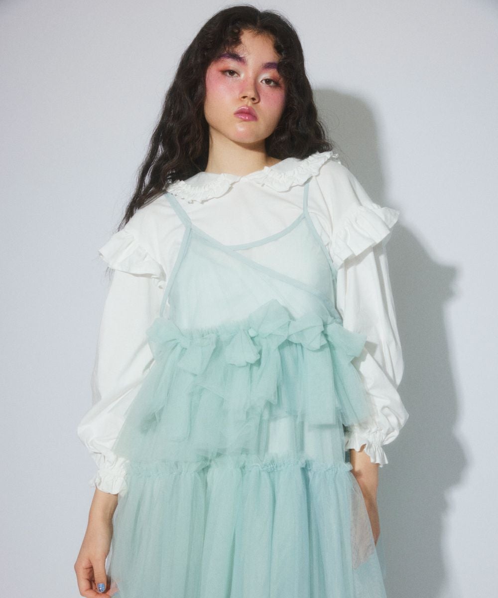 RIBBON RIBBON TULLE ONE-PIECE | Candy Stripper（キャンディ