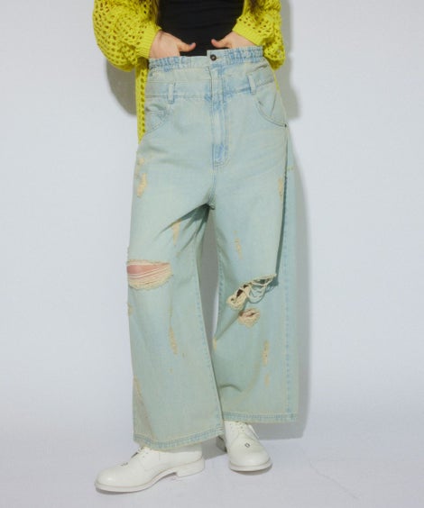 STUDS CURVE DENIM PANTS | Candy Stripper（キャンディ ストリッパー 
