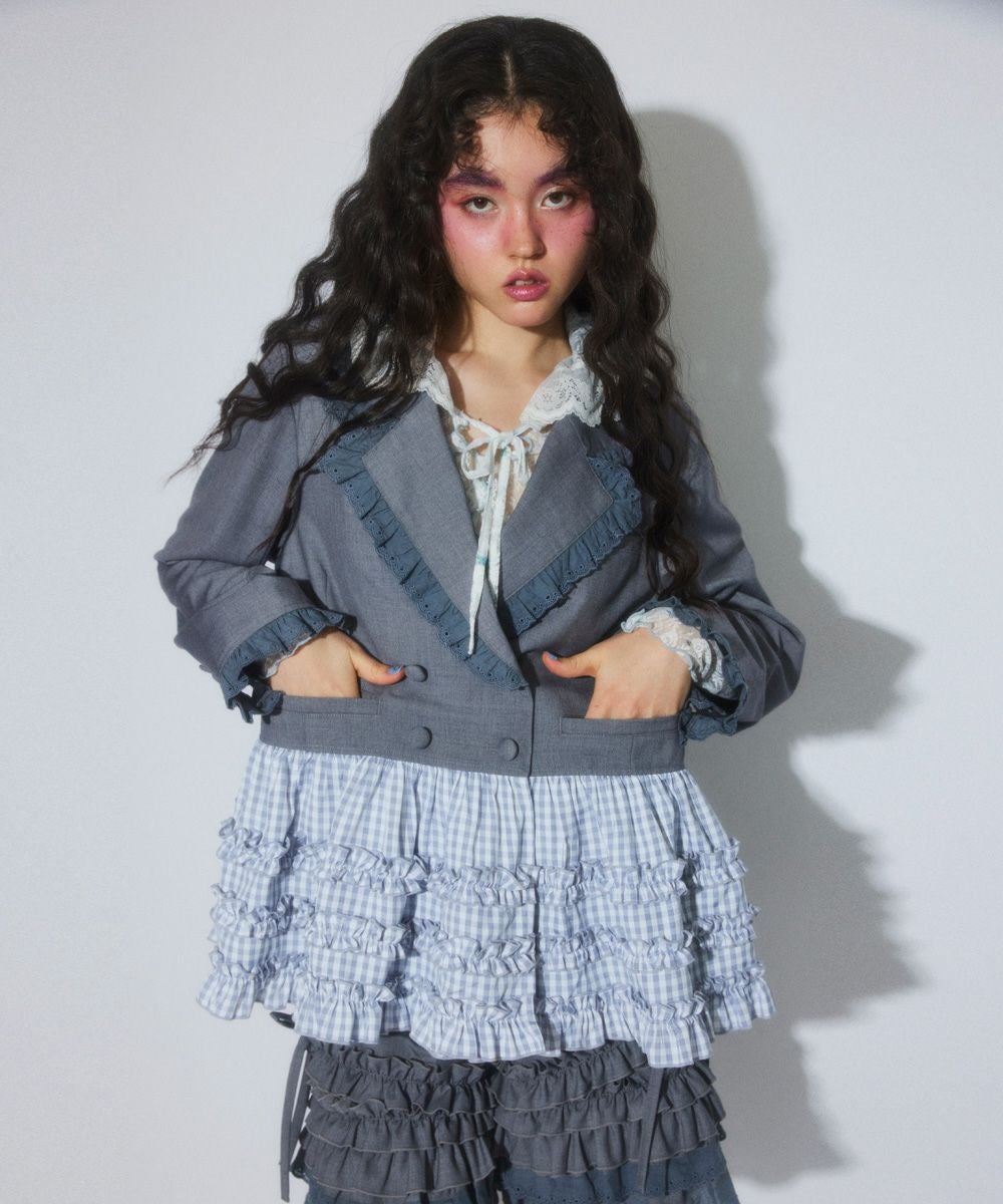 PEPLUM FRILL JACKET | Candy Stripper（キャンディ ストリッパー