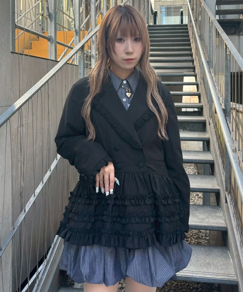 PEPLUM FRILL JACKET | Candy Stripper（キャンディ ストリッパー