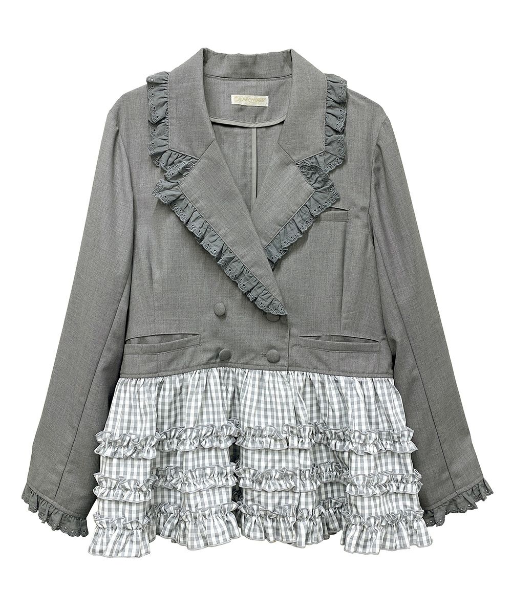 PEPLUM FRILL JACKET | Candy Stripper（キャンディ ストリッパー