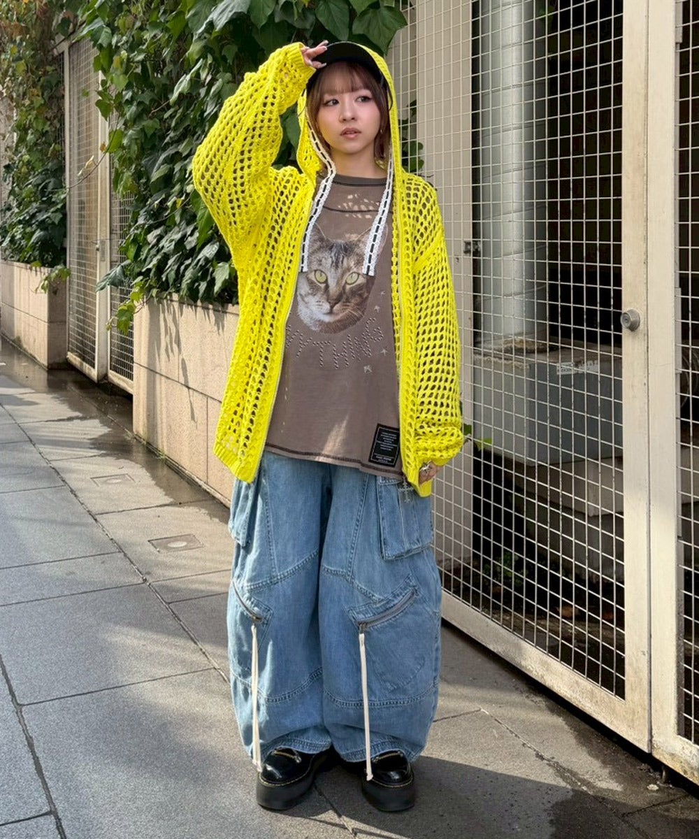 トップス Candy Stripper MESH KNIT HOODIE MESH KNIT HOODIE | Candy Stripper（キャンディ ストリッパー