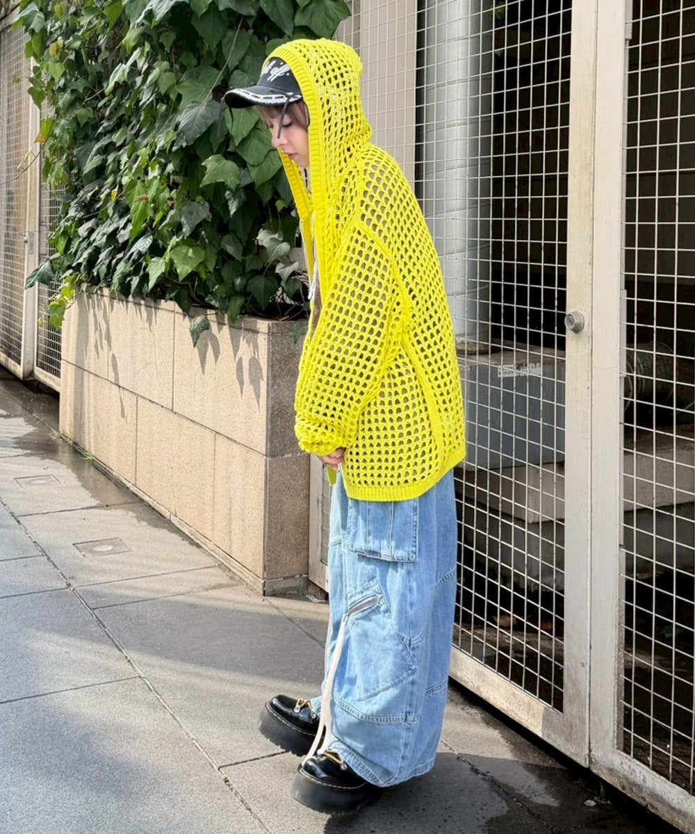 MESH KNIT HOODIE | Candy Stripper（キャンディ ストリッパー