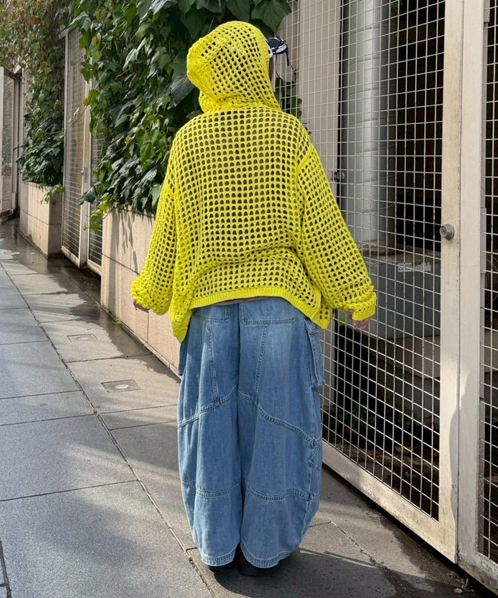 MESH KNIT HOODIE | Candy Stripper（キャンディ ストリッパー
