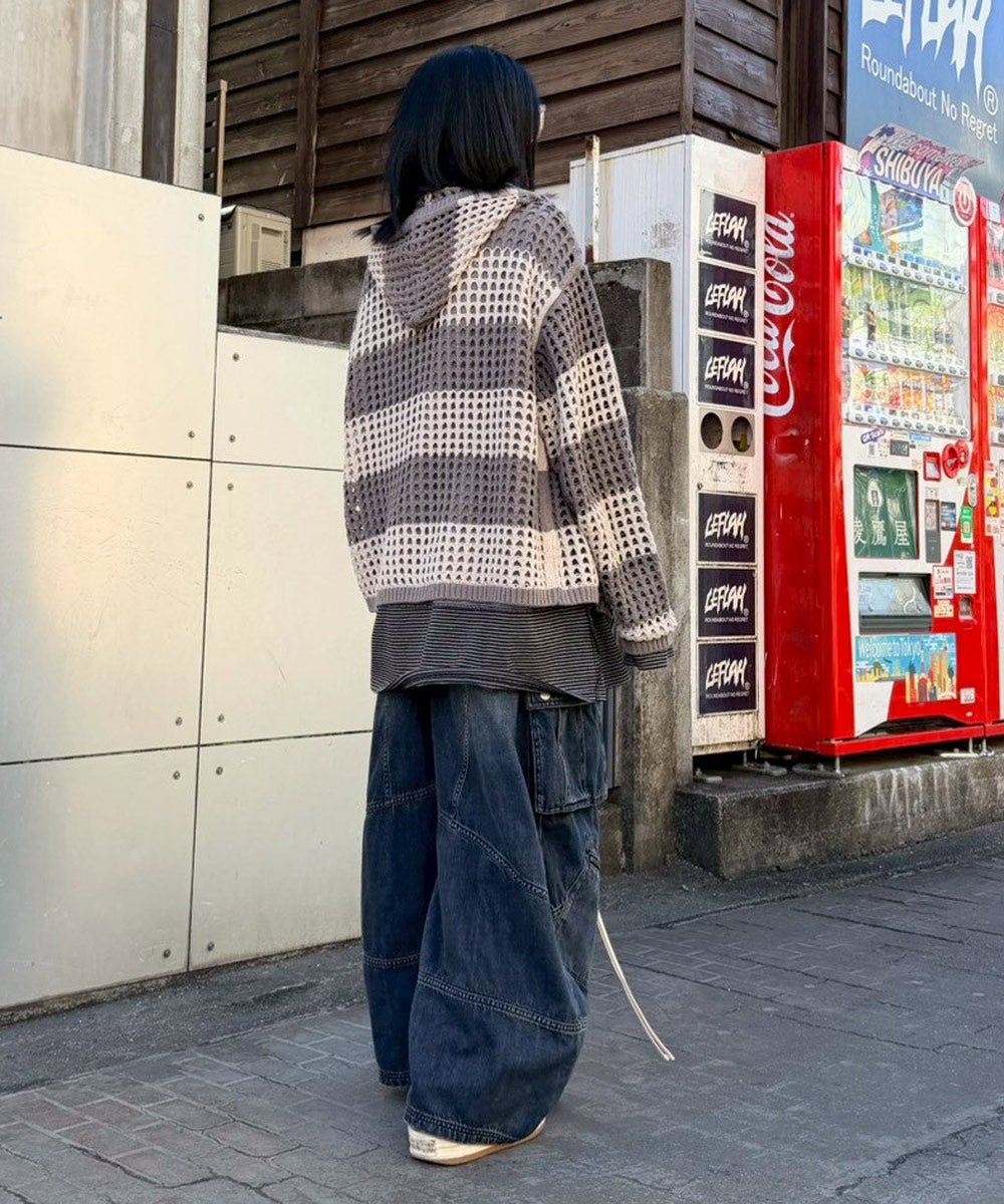 MESH KNIT HOODIE | Candy Stripper（キャンディ ストリッパー