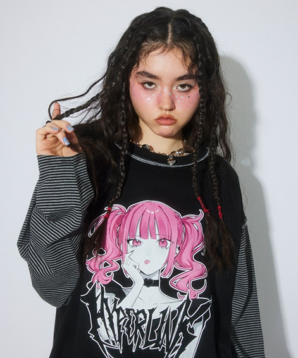 HYPERLINK SWITCHED BORDER TOPS | Candy Stripper（キャンディ