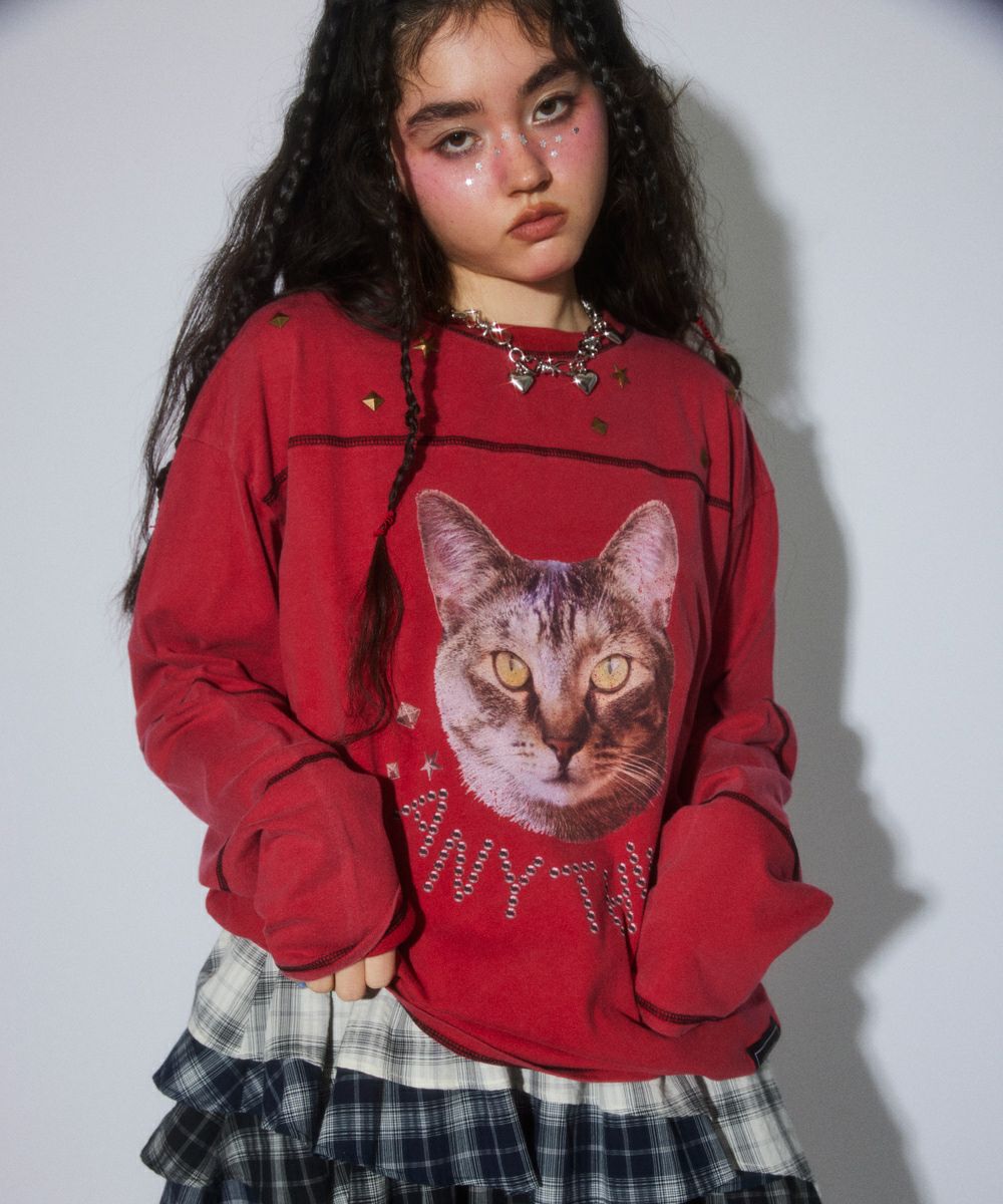 ANYTHING CAT PIGMENT TOPS | Candy Stripper（キャンディ