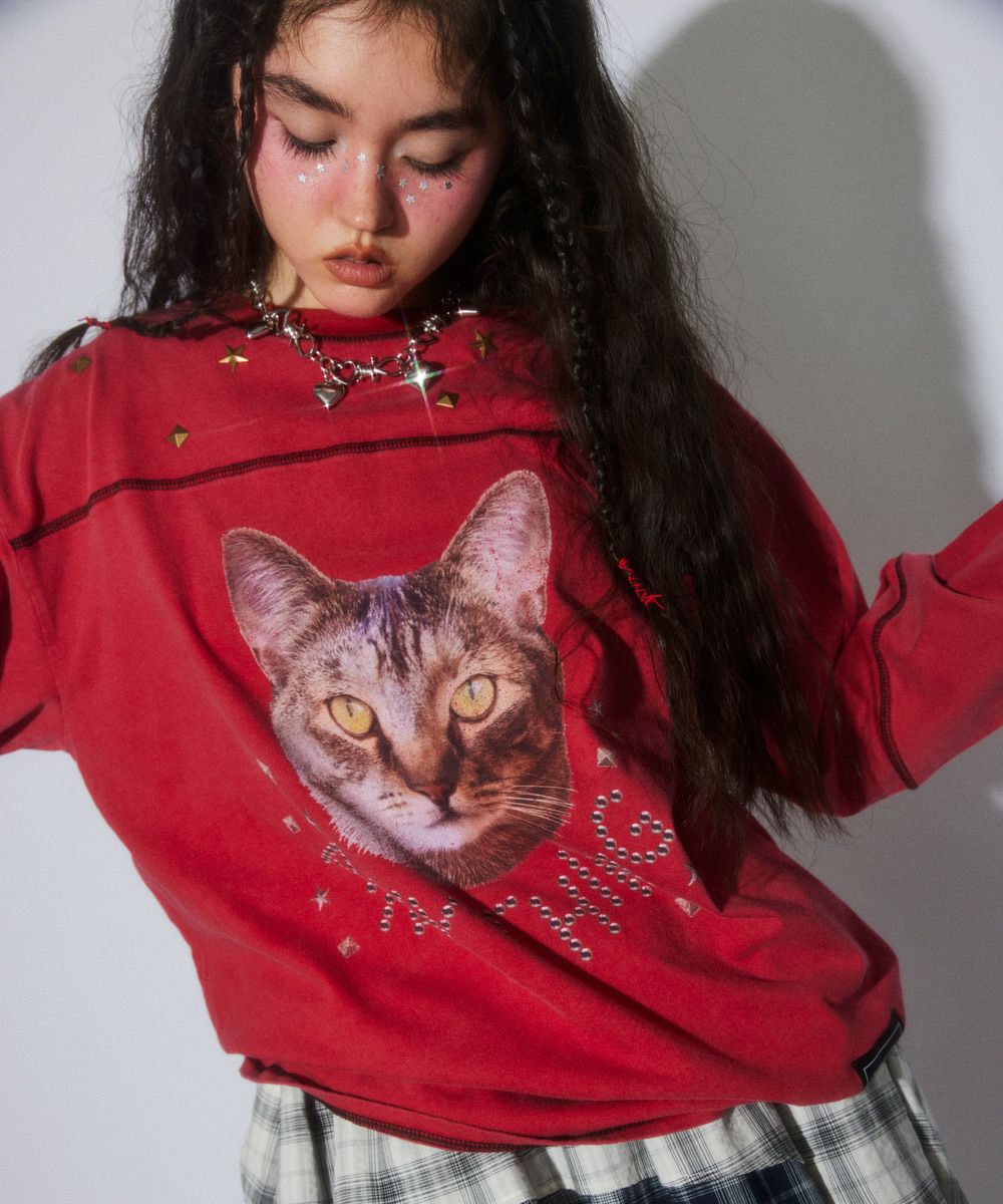 ANYTHING CAT PIGMENT TOPS | Candy Stripper（キャンディ