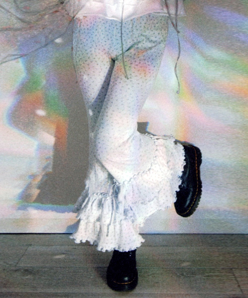 DECORATE RIBBON FLARE PANTS | Candy Stripper（キャンディ