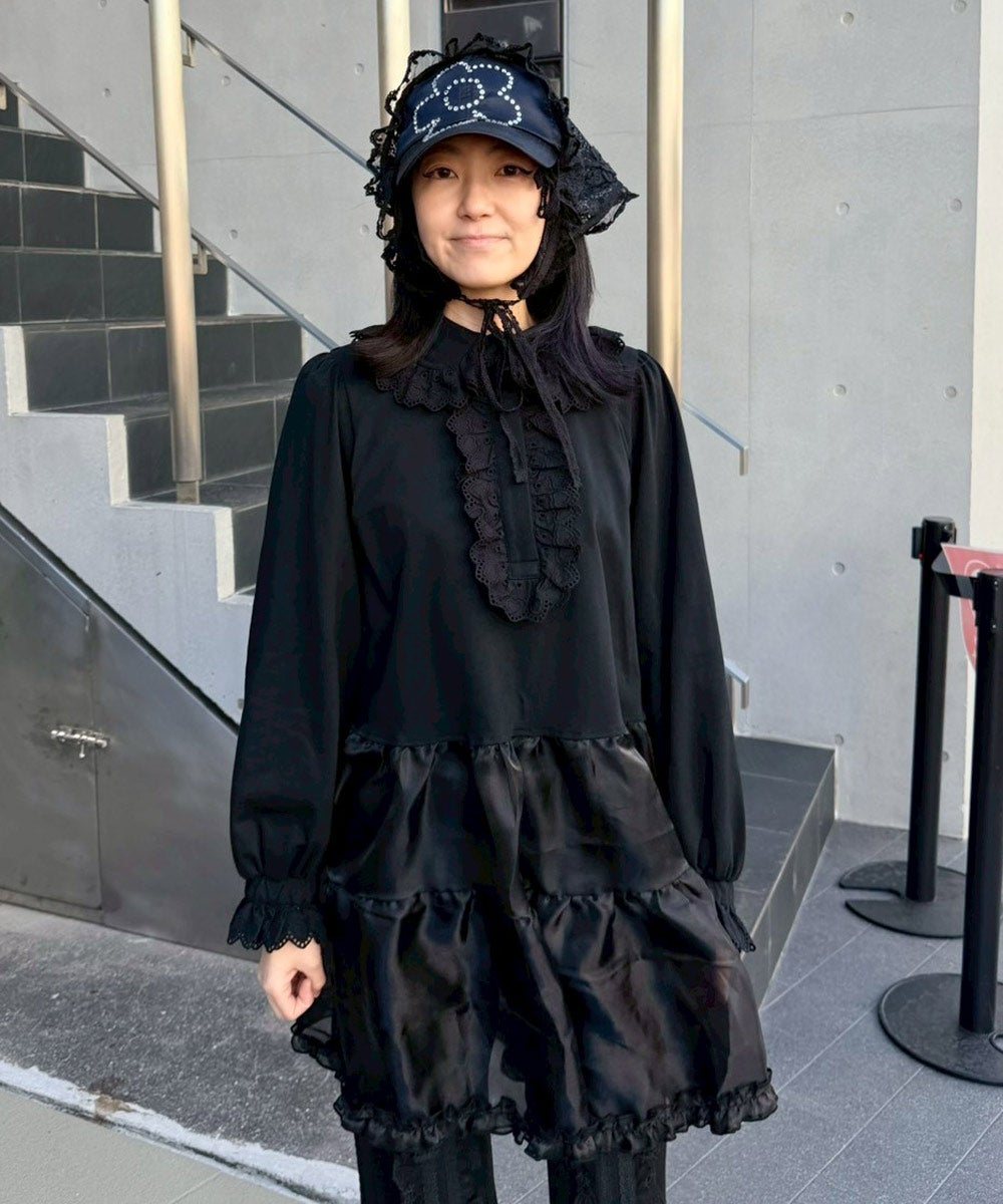 LACE COLLAR POLO ONE-PIECE | Candy Stripper（キャンディ
