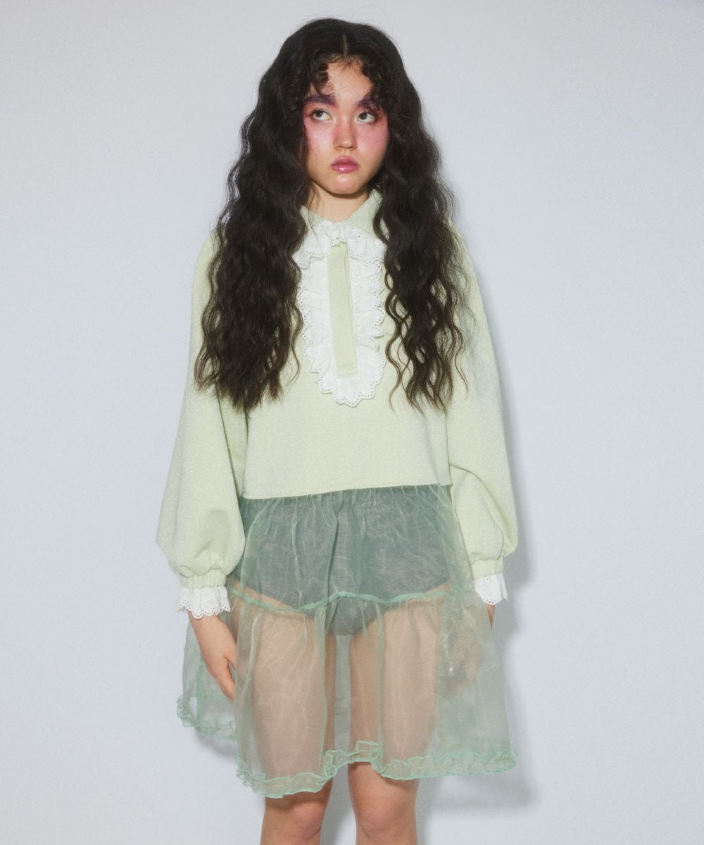 LACE COLLAR POLO ONE-PIECE | Candy Stripper（キャンディ