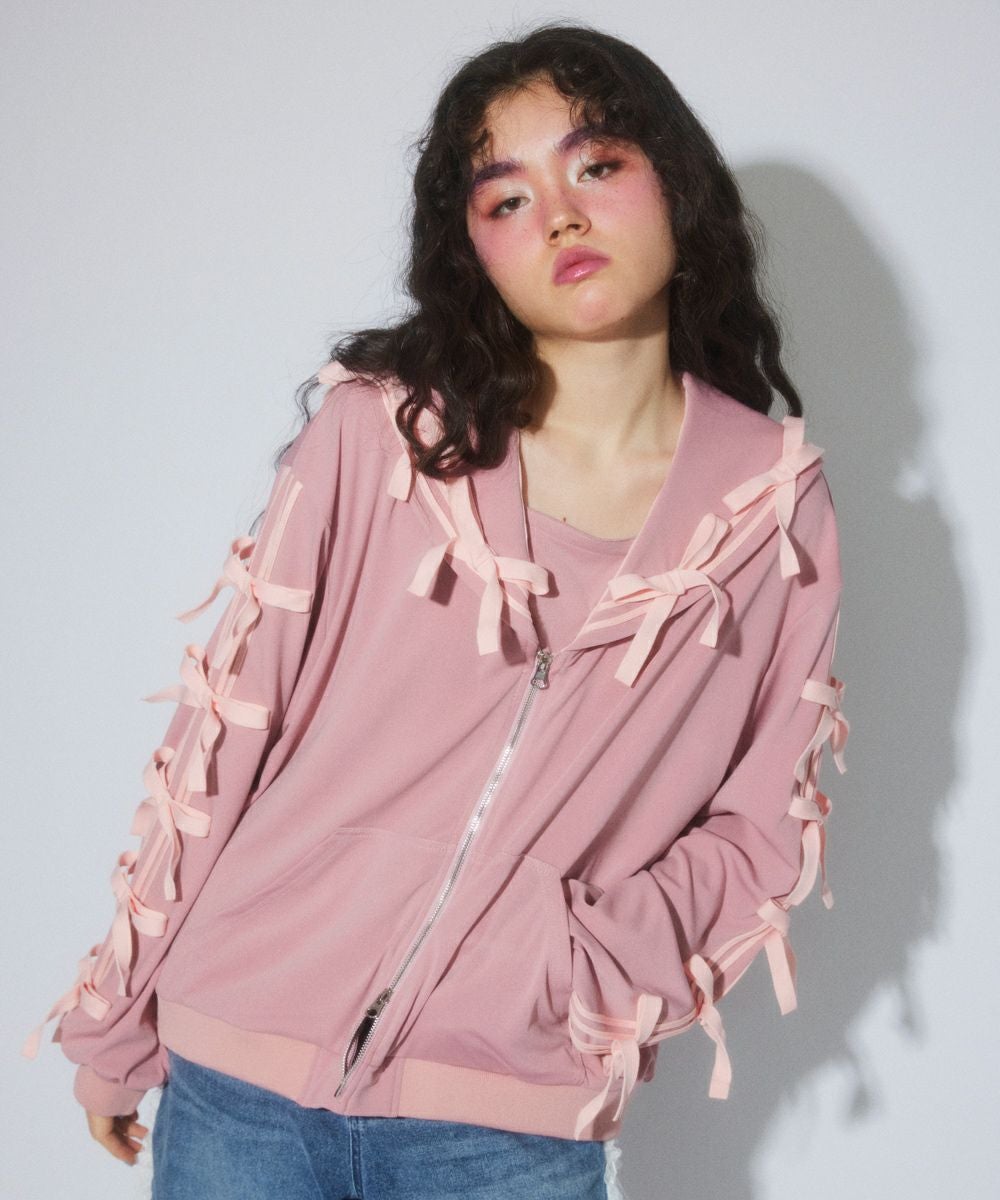 トップス FRILL LACY JERSEY BLOUSON FRILL LACY JERSEY BLOUSON | Candy Stripper（キャンディ