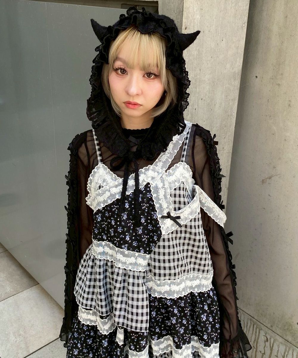 candy stripper DEVIL LACE BONNET レース DEVIL LACE BONNET | Candy Stripper（キャンディ ストリッパー