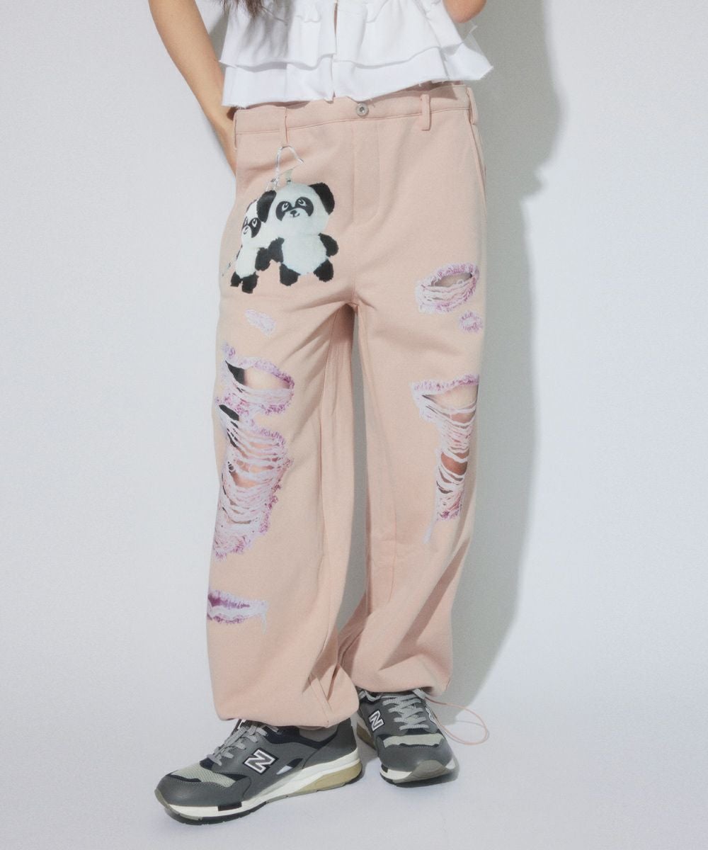 HEART OPEN FRILL DENIM PANTS | Candy Stripper（キャンディ
