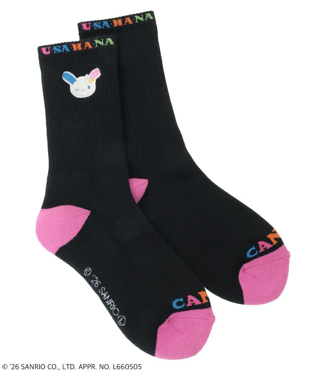 U・SA・HA・NA】EMBROIDERY RIB SOCKS | Candy Stripper（キャンディ