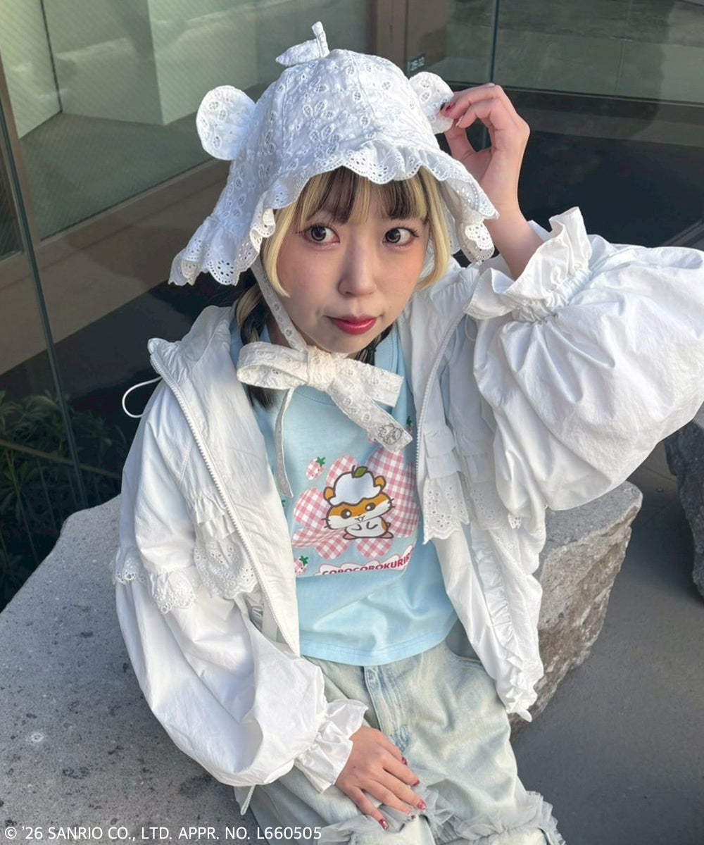 COROCOROKURIRIN】FLOWER LACE HAT | Candy Stripper（キャンディ