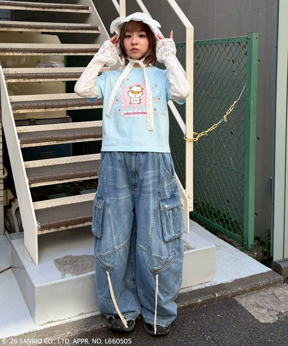 COROCOROKURIRIN】FLOWER LACE HAT | Candy Stripper（キャンディ