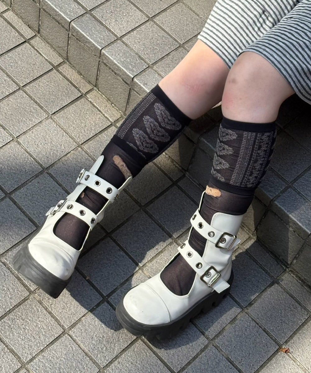 LACE LAYERED BANDAGE SOCKS | Candy Stripper（キャンディ