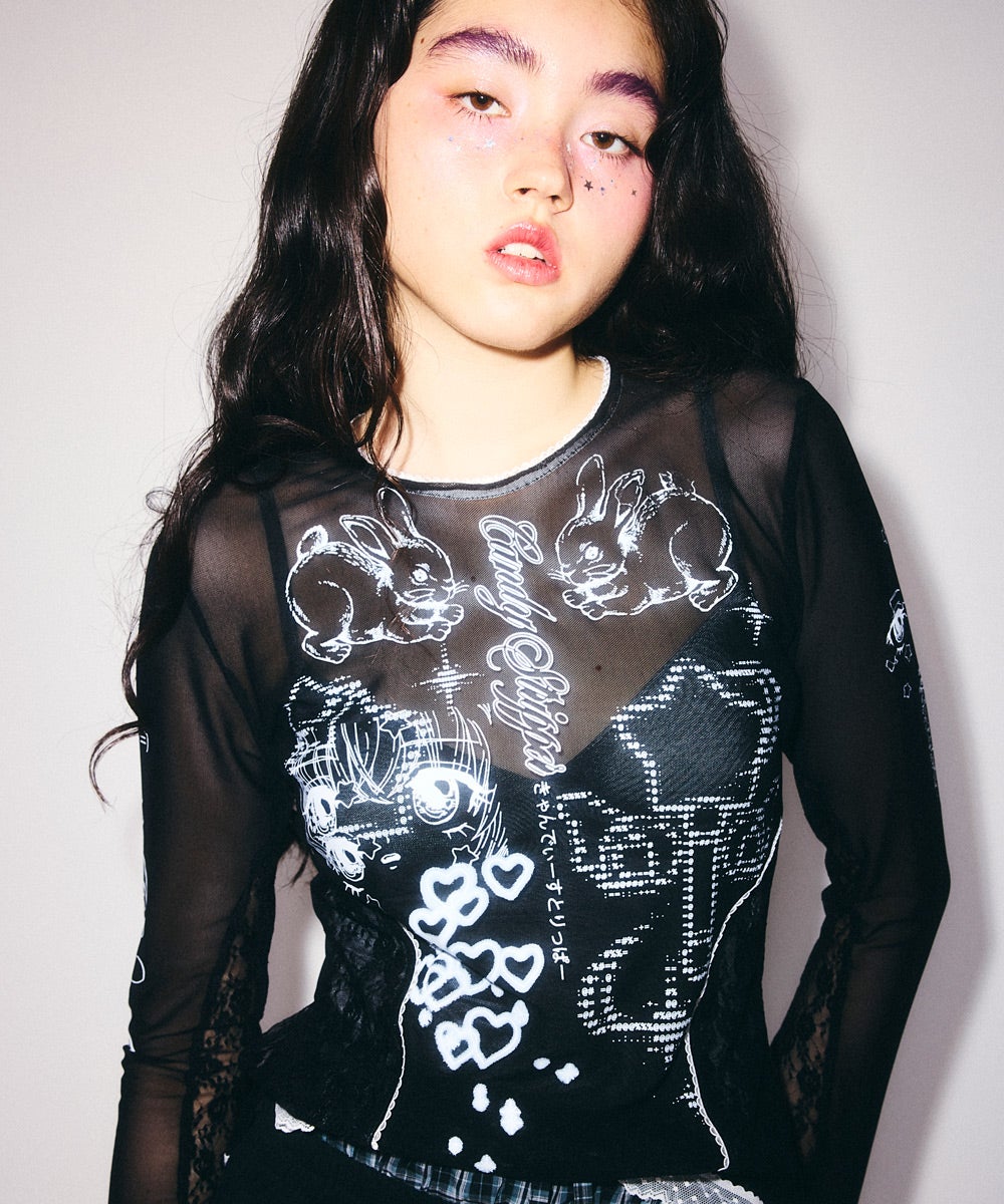 MAGICAL GIRL TATTOO LACE TOPS | Candy Stripper（キャンディ