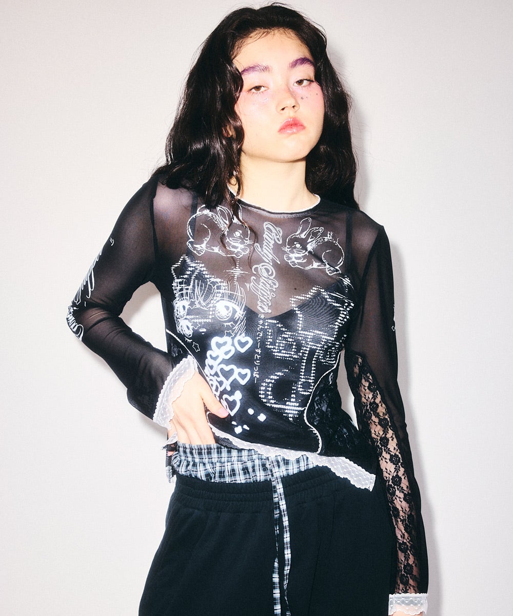 MAGICAL GIRL TATTOO LACE TOPS | Candy Stripper（キャンディ