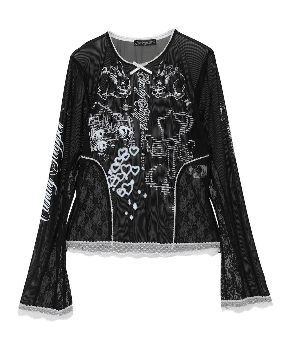 MAGICAL GIRL TATTOO LACE TOPS | Candy Stripper（キャンディ