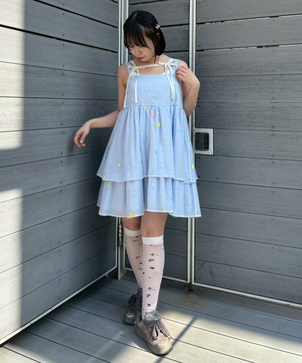 SHEER TWINKLE CAMISOLE MINI DRESS | Candy Stripper（キャンディ