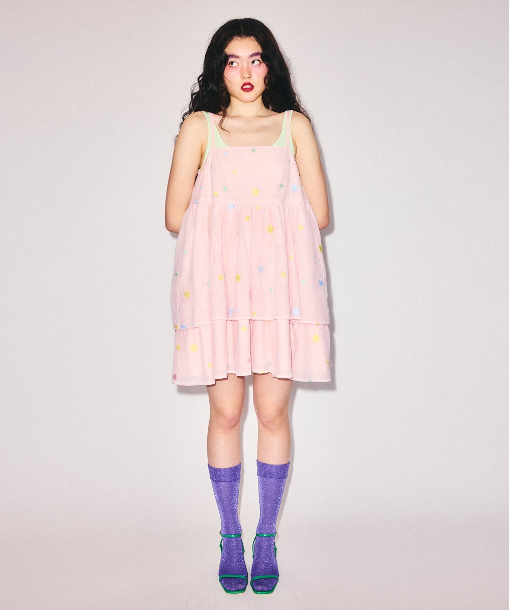 SHEER TWINKLE CAMISOLE MINI DRESS | Candy Stripper（キャンディ