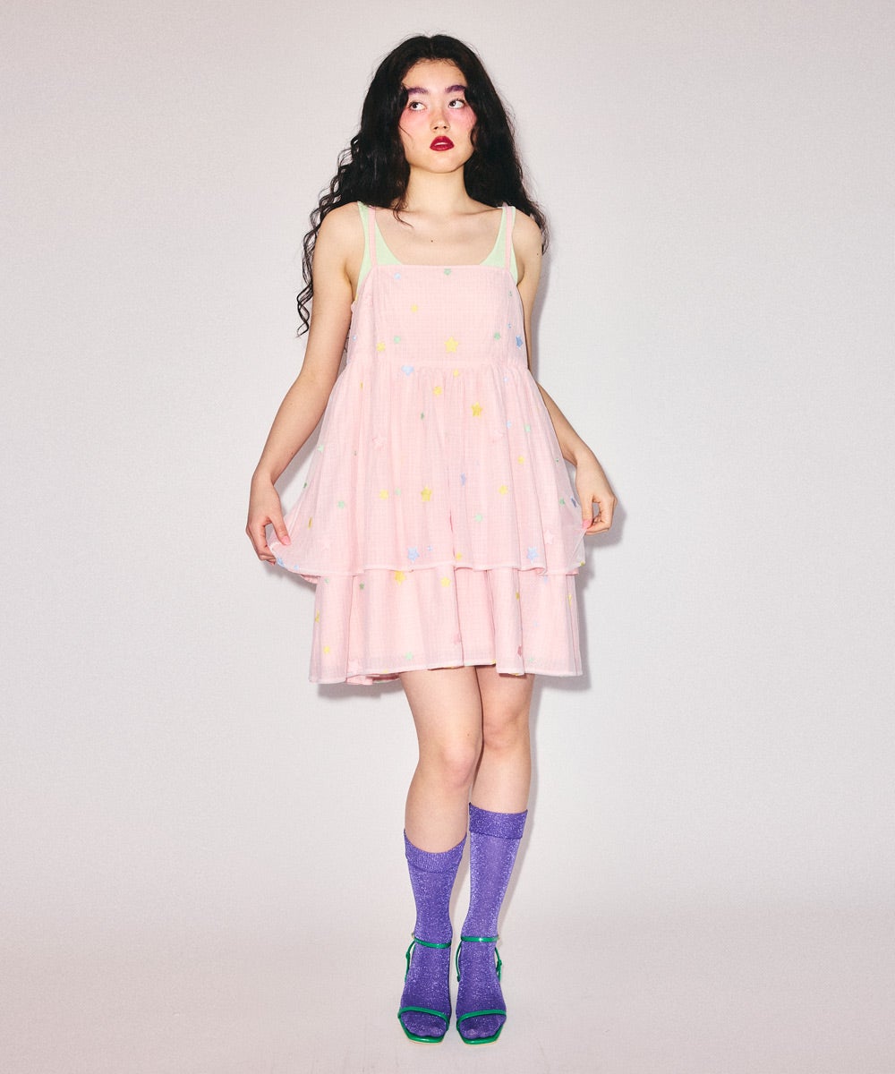 SHEER TWINKLE CAMISOLE MINI DRESS | Candy Stripper（キャンディ