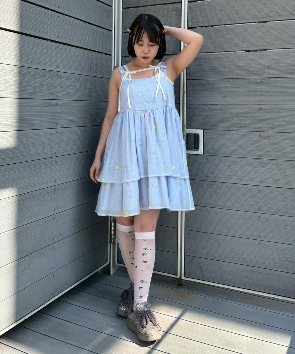 SHEER TWINKLE CAMISOLE MINI DRESS | Candy Stripper（キャンディ
