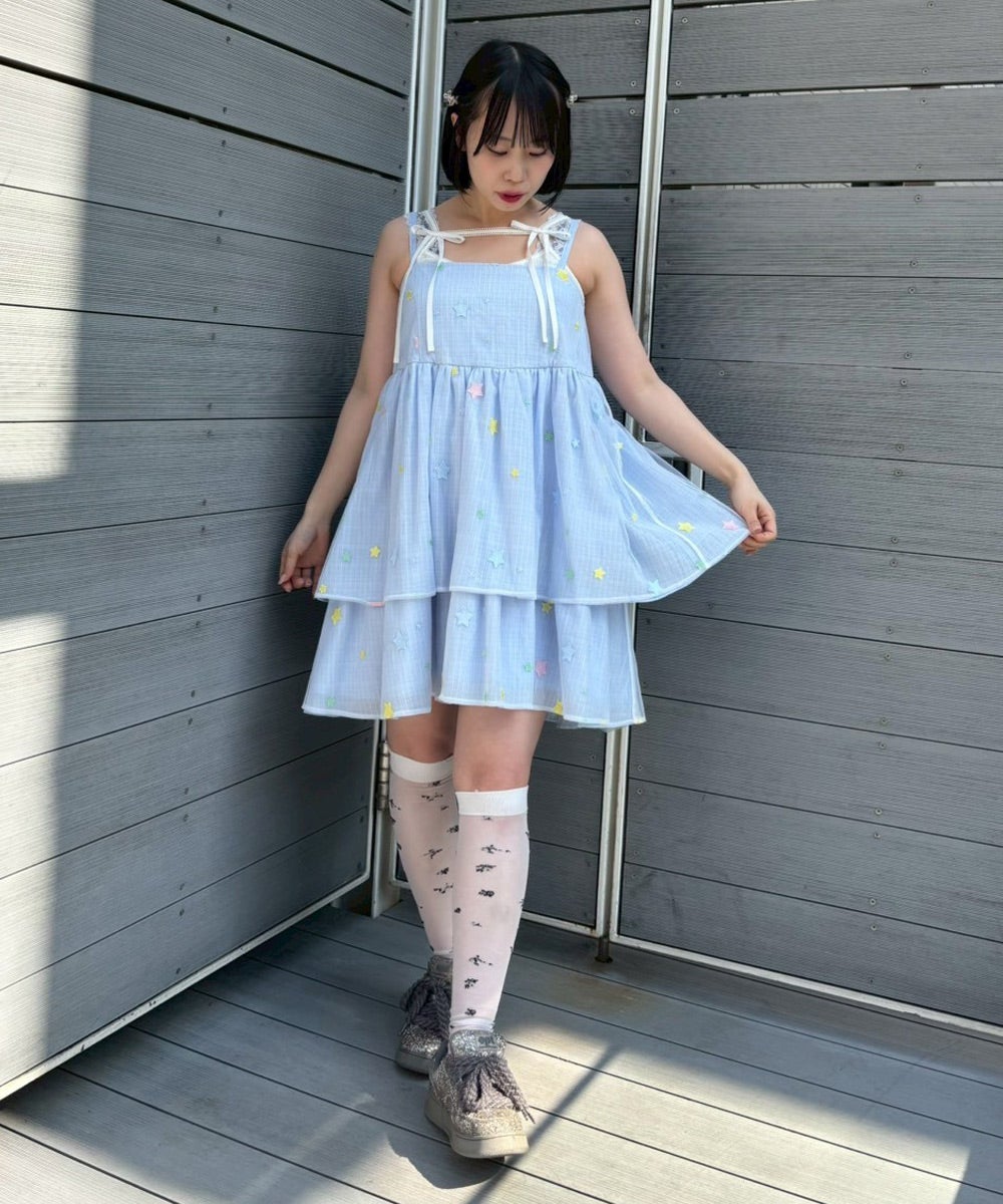 SHEER TWINKLE CAMISOLE MINI DRESS | Candy Stripper（キャンディ