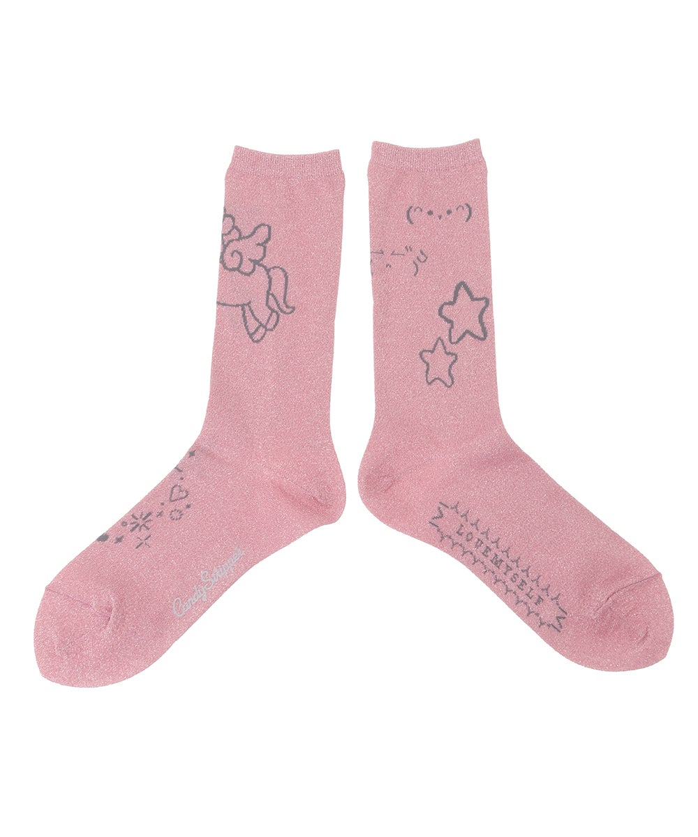 LOVE MYSELF LAME SOCKS | Candy Stripper（キャンディ ストリッパー