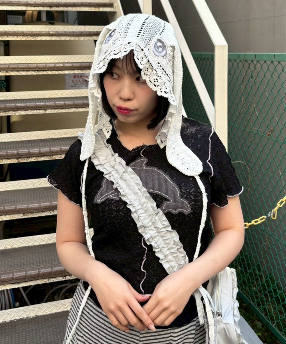SLEEPY DOLPHIN LACE TEE | Candy Stripper（キャンディ ストリッパー