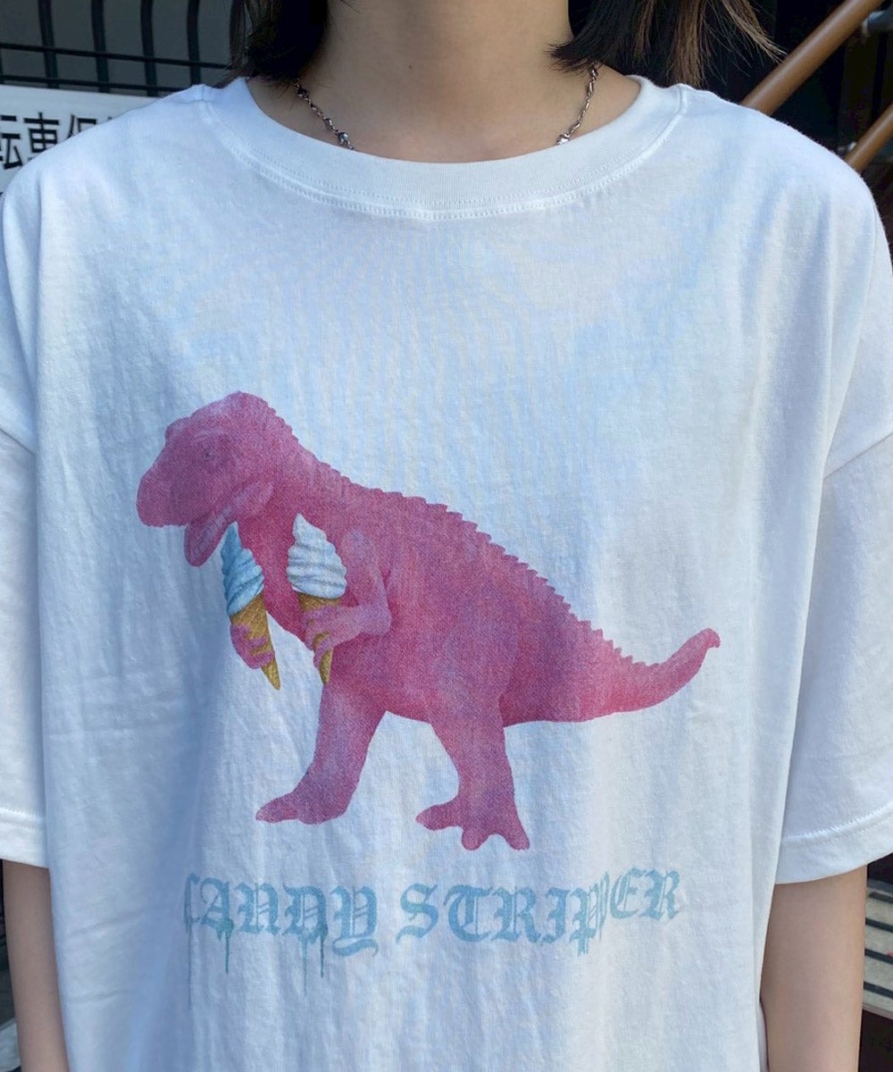 DINOSAUR ICE CREAM BIG TEE | Candy Stripper（キャンディ